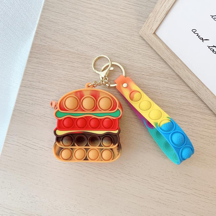 Small Keychain Coin Purse Spaceman Bear Fingertip Toy