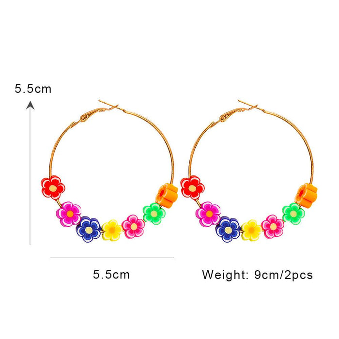 New Creative Mixed Color Cartoon Animal Funny Flower Earrings