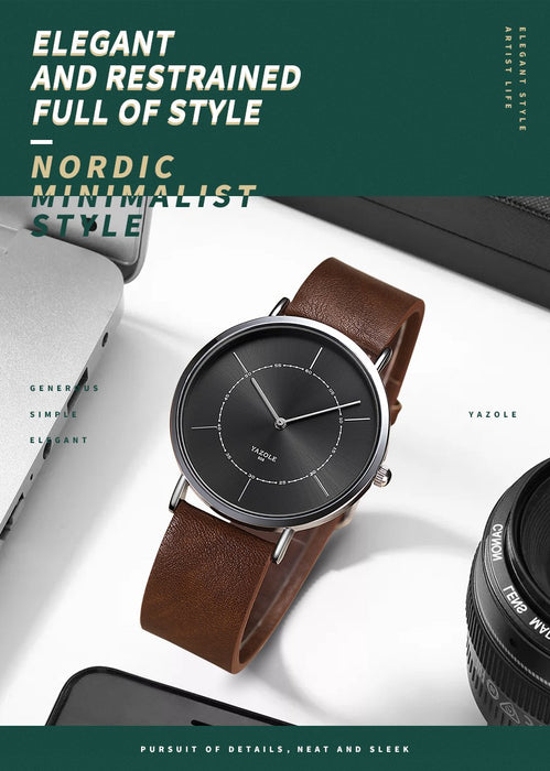 YAZOLE Fashion Vogue Quartz Watch Top Brand Luxury Male Clock Business Men Simple Wristwatch