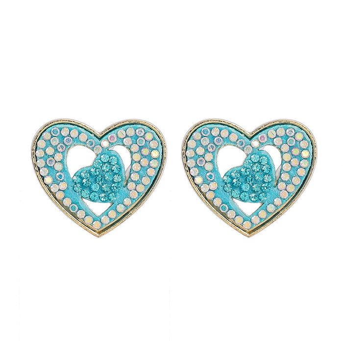 Double Layer Love Acrylic Women's Fashion Earrings Accessories