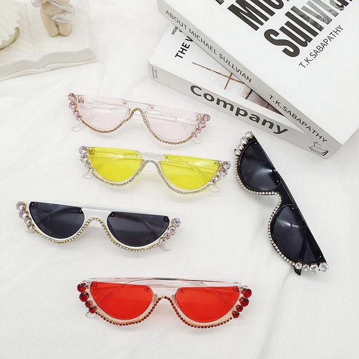 Fashion Multicolor Half Frame Sunglasses