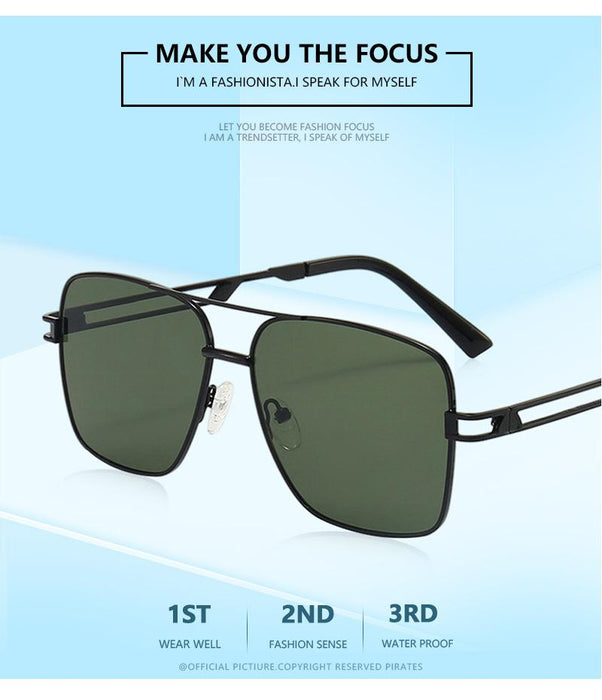 Double beam square personalized colour Sunglasses