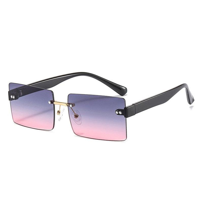 Square frameless color candy Sunglasses