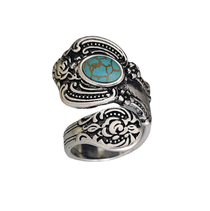 Creative Exaggeration Vintage Turquoise Ring