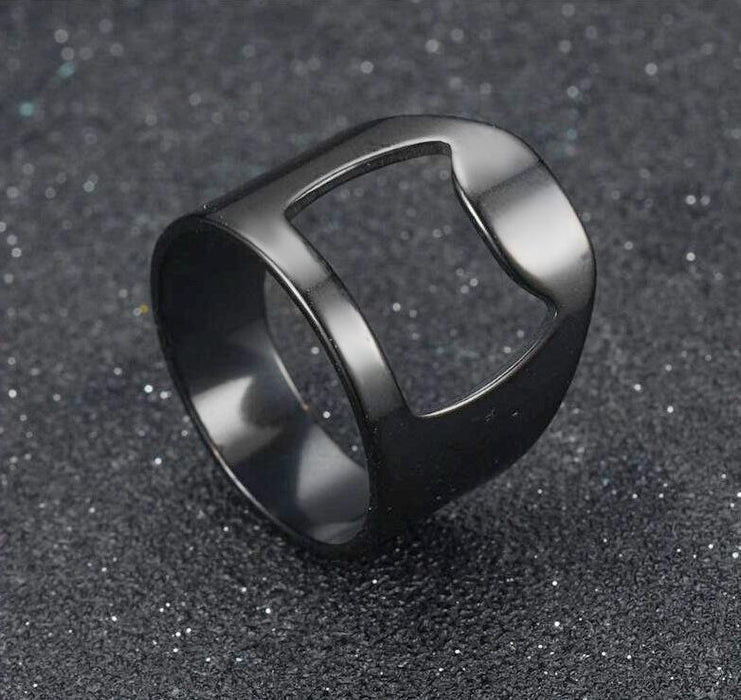 Corkscrew titanium ring