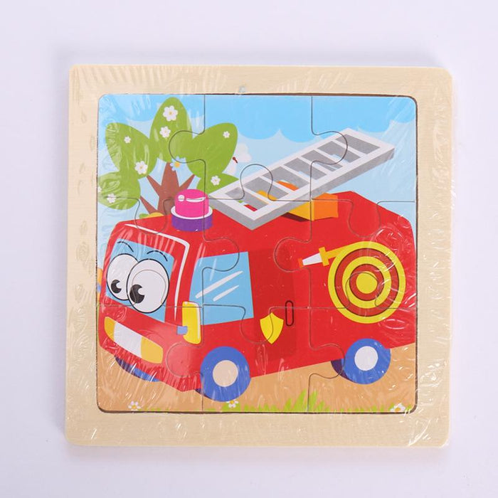 Wooden Children Cartoon Early Education Puzzle Toy