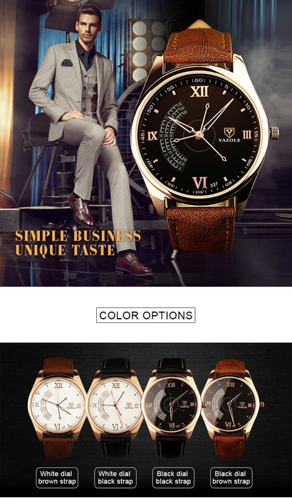 Yazole Watch Three Second Hands Version of High-end Business Designer Quartz Watches