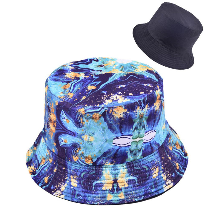 Multi-style Printed Fisherman Hat Outdoor Sun Hat Double-sided