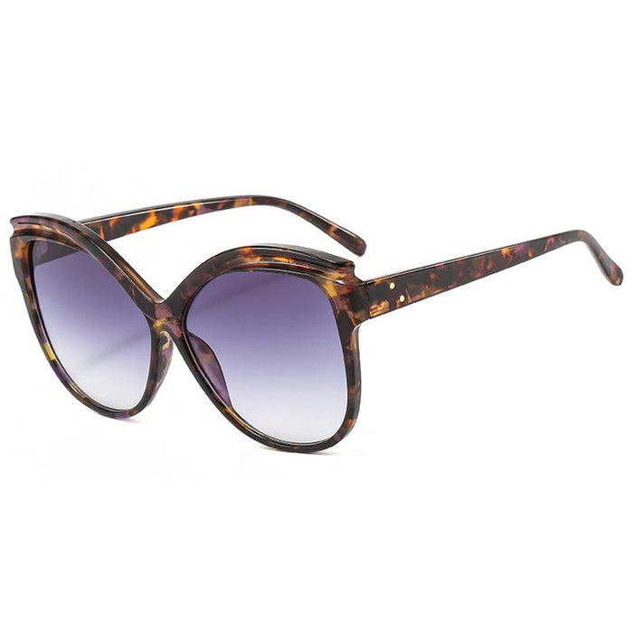 Large butterfly frame cat's eye women's colour Sunglasses