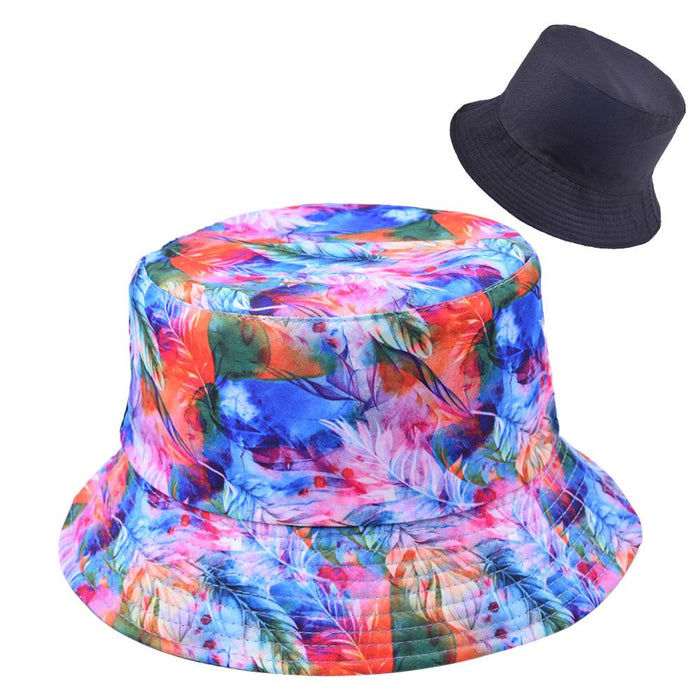 Multi-style Printed Fisherman Hat Outdoor Sun Hat Double-sided