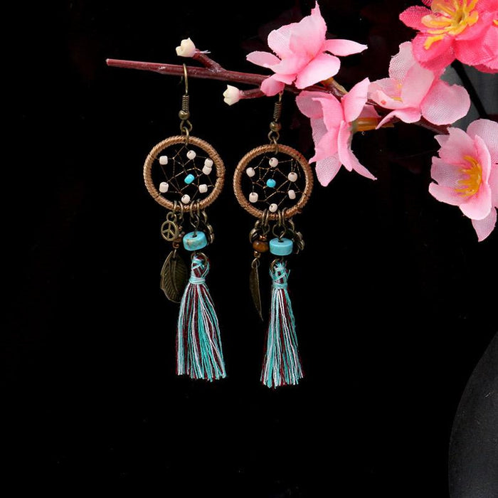 Creative Dream Catcher Earrings Feminine Tassel Earrings Accessories