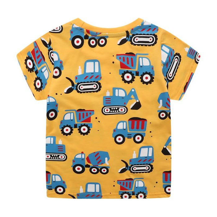 Boys face short sleeve T-shirt