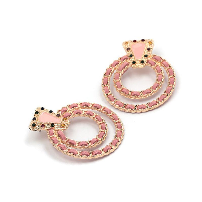 New Female Jewelry Round Creative Versatile Earrings Accessories