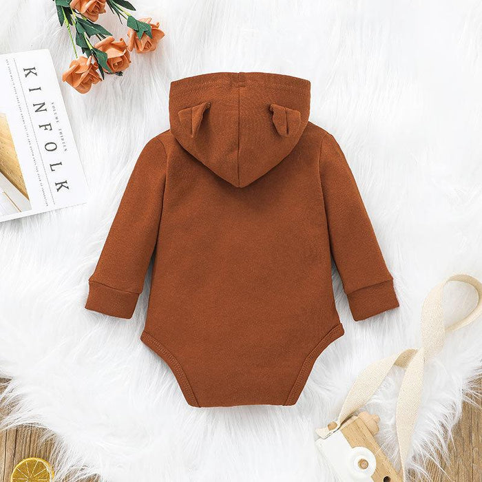 Kids Solid Color Bear Romper