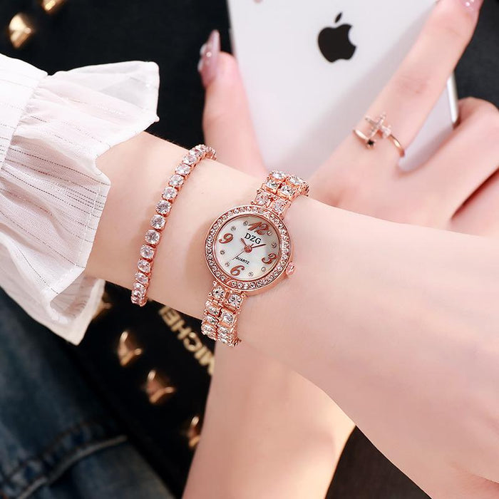 Ladies Shell Quartz Watch Casual Simple Temperament Clock