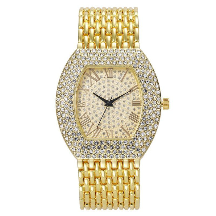 Women Watch Rhinestone Steel Quartz Fashion Wristwatch LLZ13894