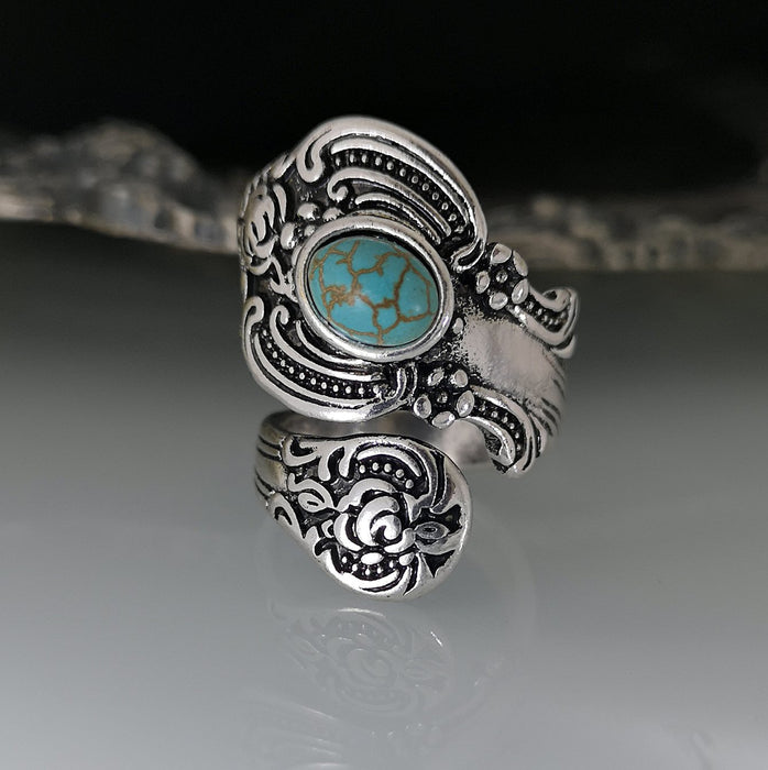 Creative Exaggeration Vintage Turquoise Ring