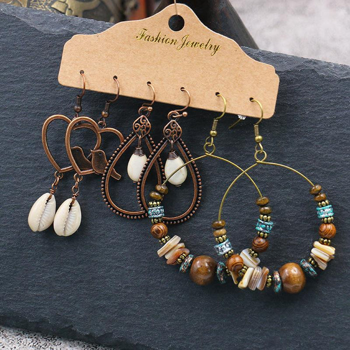 Geometric Bohemian National Style Fashion Big Circle Tassel Earrings