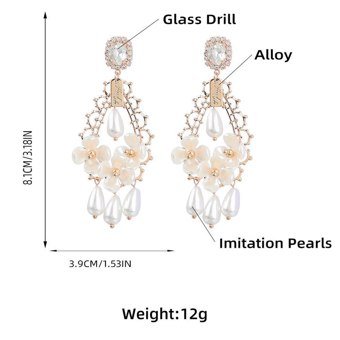 Exaggerated Personality Flower Multi-layer Bohemian Style Pendant Earrings