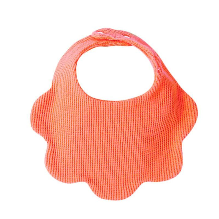 Cotton Waffle Towel Baby Petal Shaped Bib