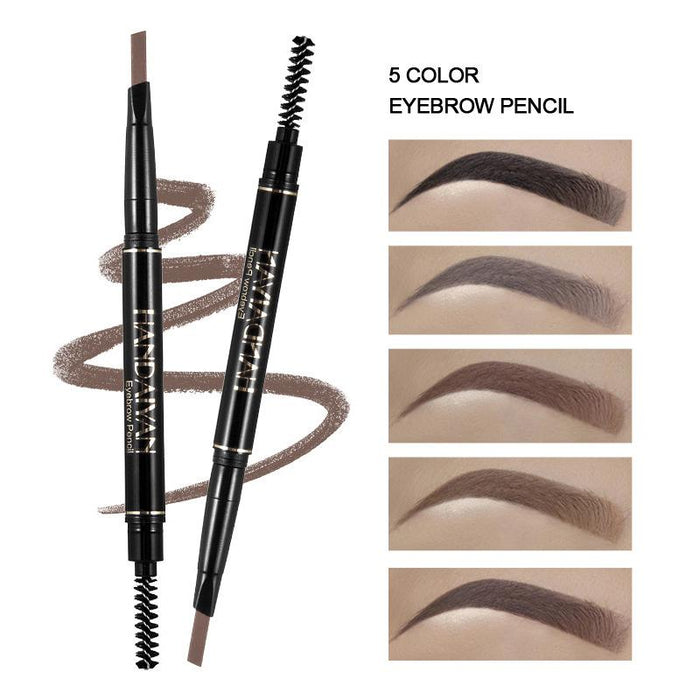 5-colour automatic rotary double head eyebrow pencil