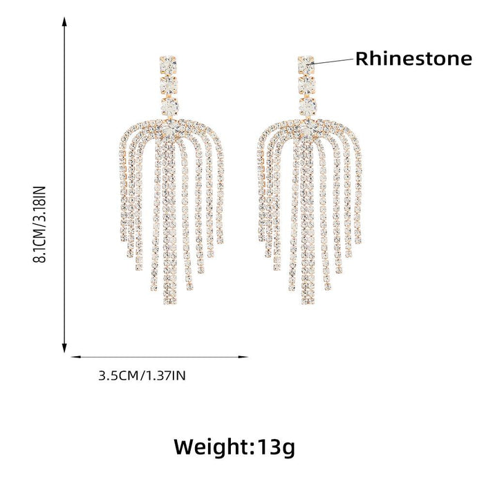 New Exaggerated Personalized Female Jewelry Tassel Earrings