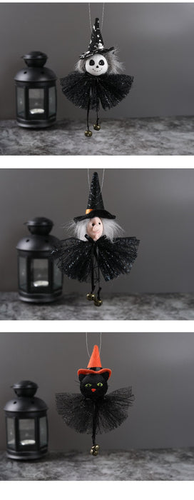 Halloween Party Bar Decorated Pumpkin Ghost Witch Black Cat Pendant