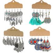 Geometric Bohemian National Style Fashion Big Circle Tassel Earrings