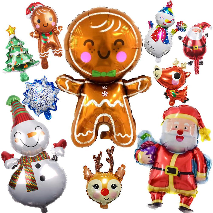 Jumbo Gingerbread Man Foil Christmas Balloon