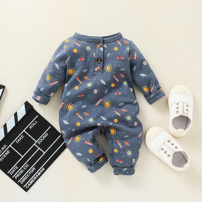 Newborn Baby Space Pattern Bodysuit