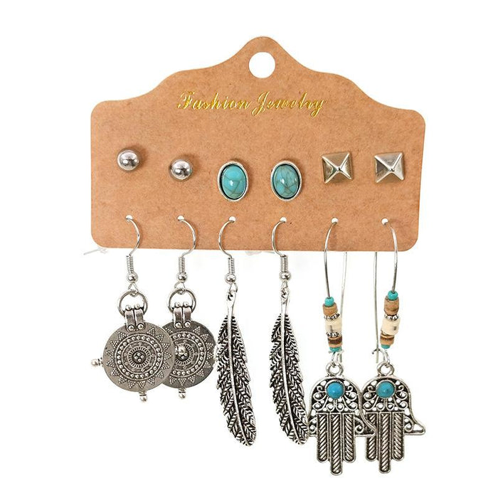 Fashion Creative 6 Piece Set Stud Earrings Women's Jewelry