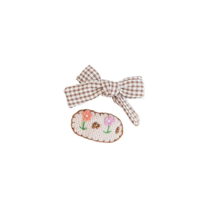 Children's bow hairpin side clip