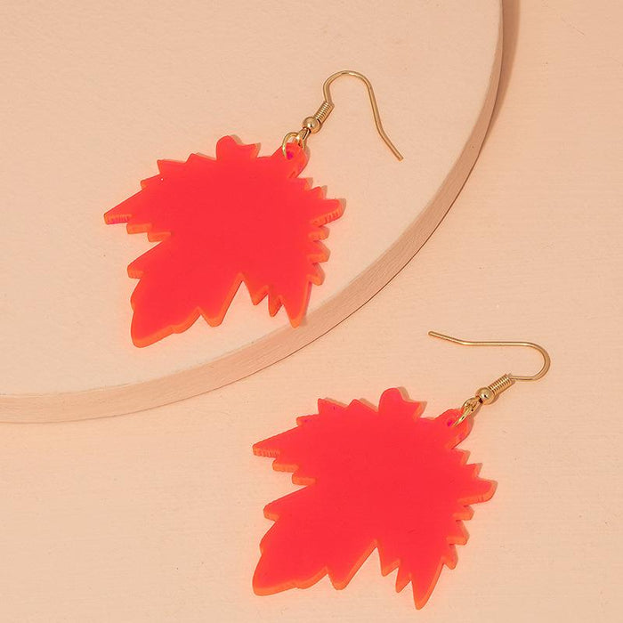 New Exaggerated Pop Maple Leaf Women's Earrings