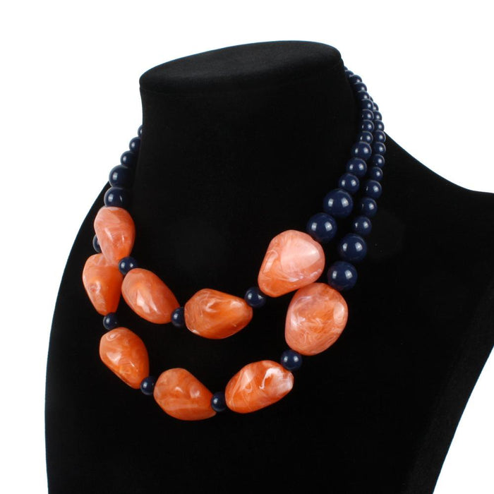 Women's Jewelry Fashion Exaggerated Resin Multi-layer Necklace