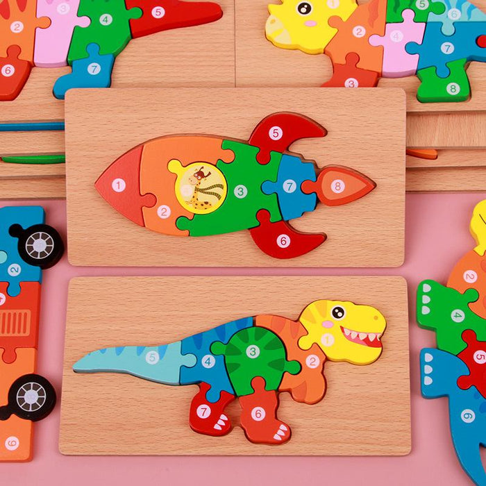 Children's 3d Wooden Stereo Puzzle Toy