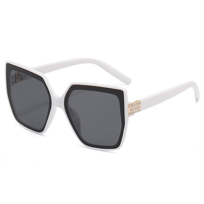 Retro large frame cat's eye square Sunglasses