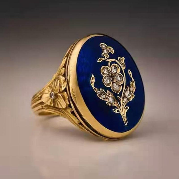 Victoria Rose enamel ring