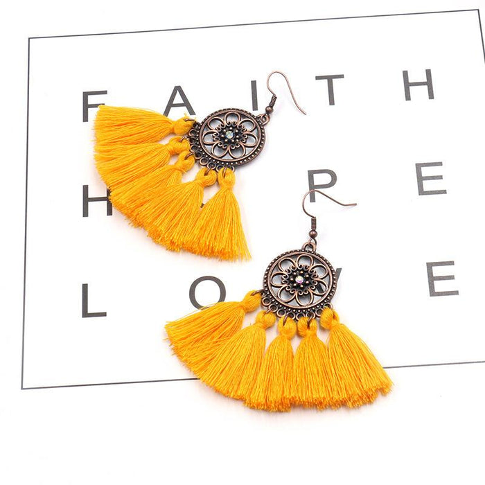 Fashion Creative Bohemian Scalloped Tassel Earrings