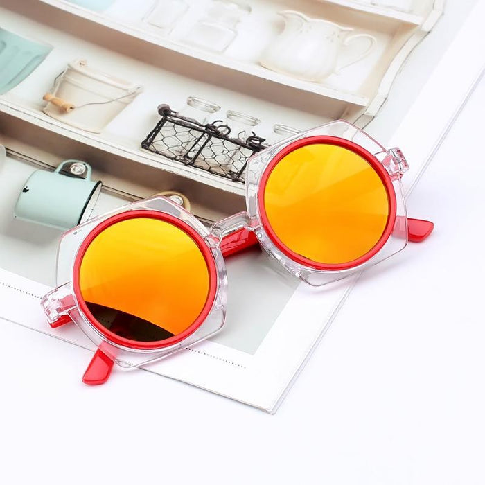 Children's Sunglasses New transparent frame reflective colour