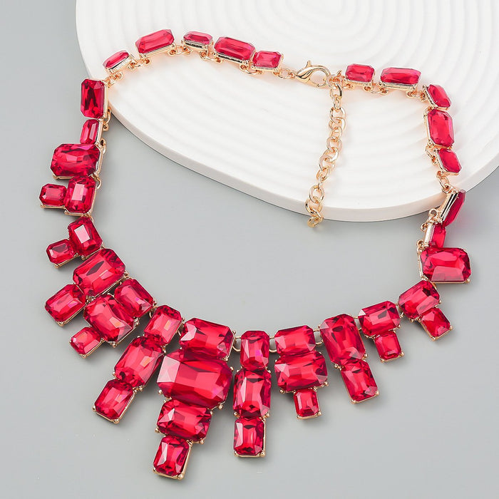 Women's Multicolour Rhinestone Alloy Clavicle Chain Necklace