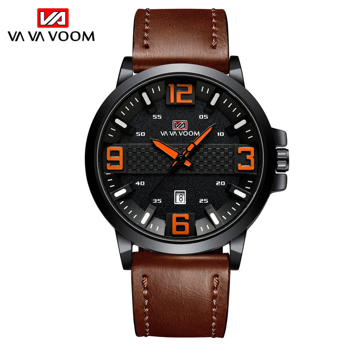 Calendar Wristwatch Fashion Mens Top Brand Luxury Sports Leather Watches