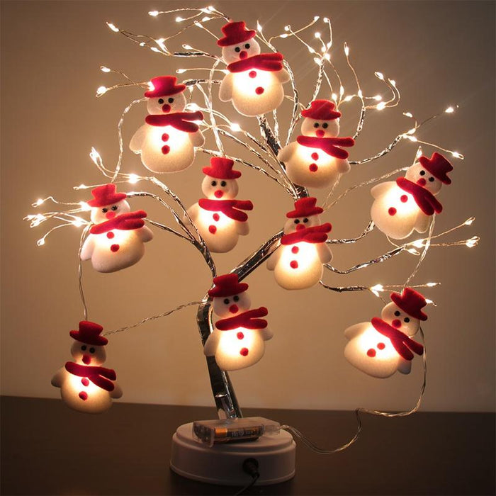 LED Snowman Christmas Tree LED Garland String Light