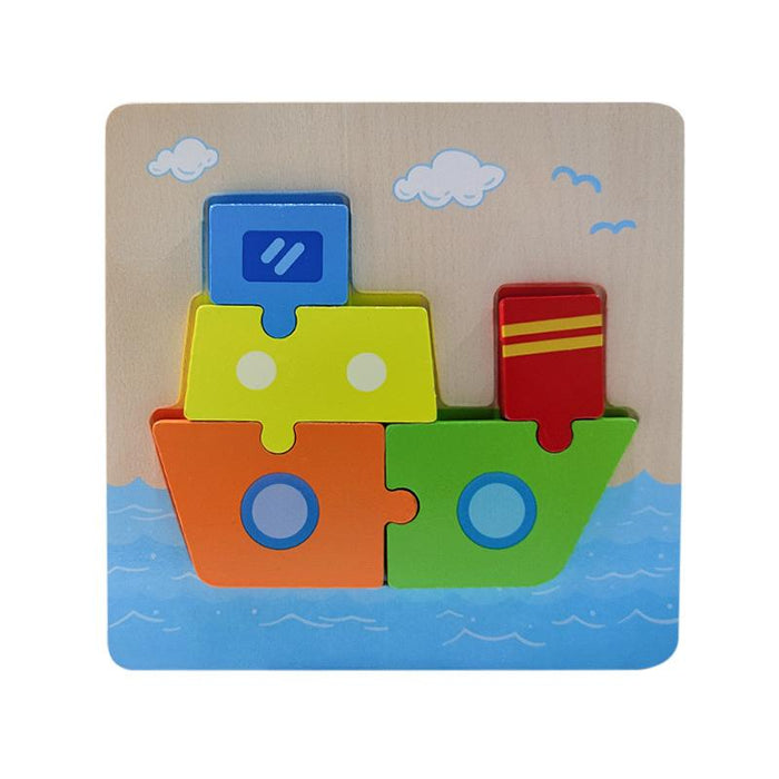 Children's Puzzle Wood Puzzle Building Block Toy