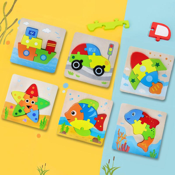 Children's Puzzle Wood Puzzle Building Block Toy