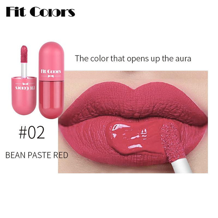 5-colour Mini capsule lip gloss non stick cup matte