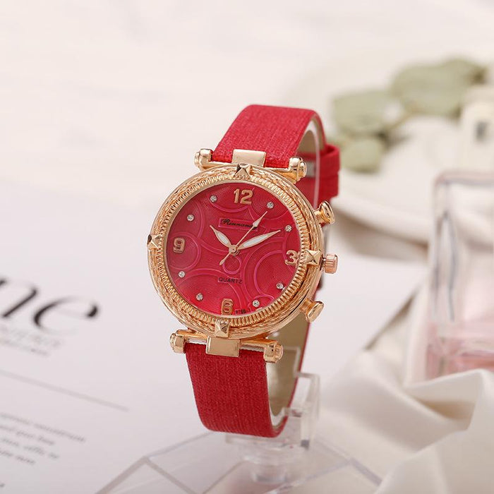 Fashion New Milan Three-dimensional Stripe Women's Watch with Digital Scale Llz22220