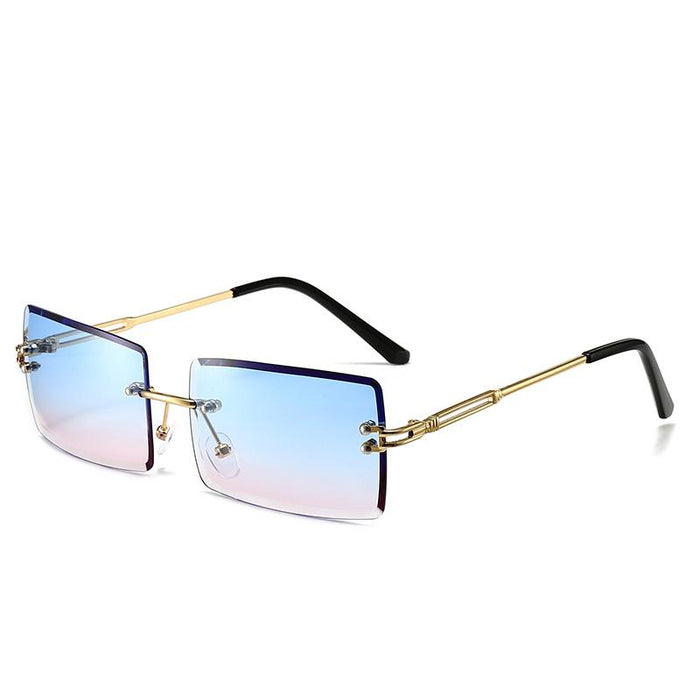 Frameless trimming Sunglasses square Sunglasses