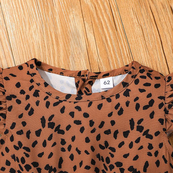 Leopard Print Baby Girls Jumpsuit