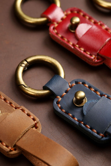 Fashion Simple Multicolour Leather Keychain