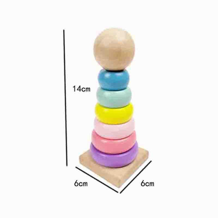 Children's Intelligence Rainbow Tower Wooden Toys